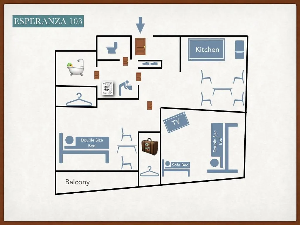 Apartmán Esperanza103 広い綺麗快適高速wifi Prefektura Tokio 0*,  Japonsko
